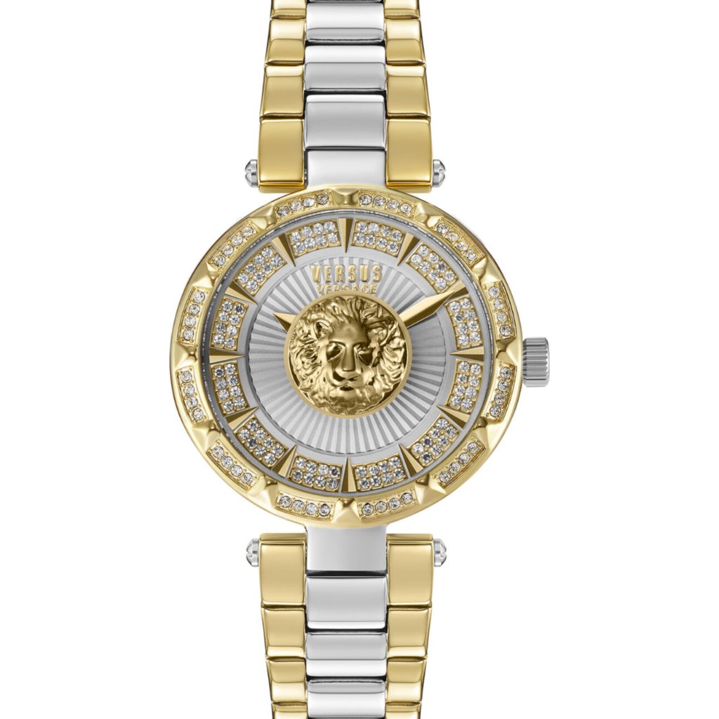 Wow! Versace 36mm Two Tone Diamond Watch! New